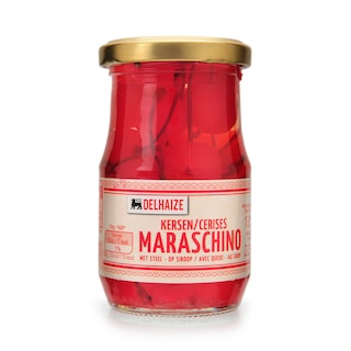 Delhaize | Maraschino kersen | Met steel 