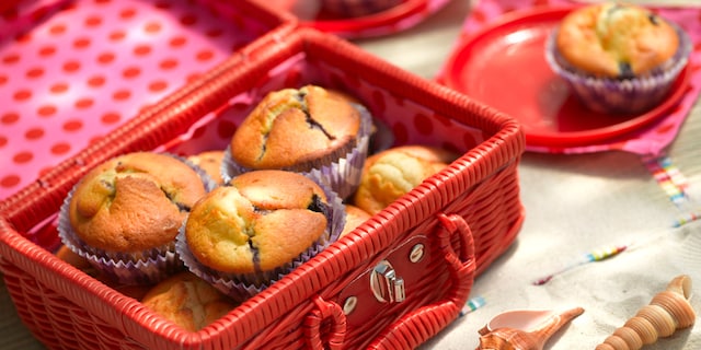 Muffins aux myrtilles et au yaourt