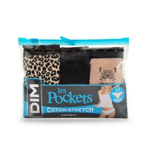 Dim | Paris | Slips pocket coton | Safari | 36/38 
