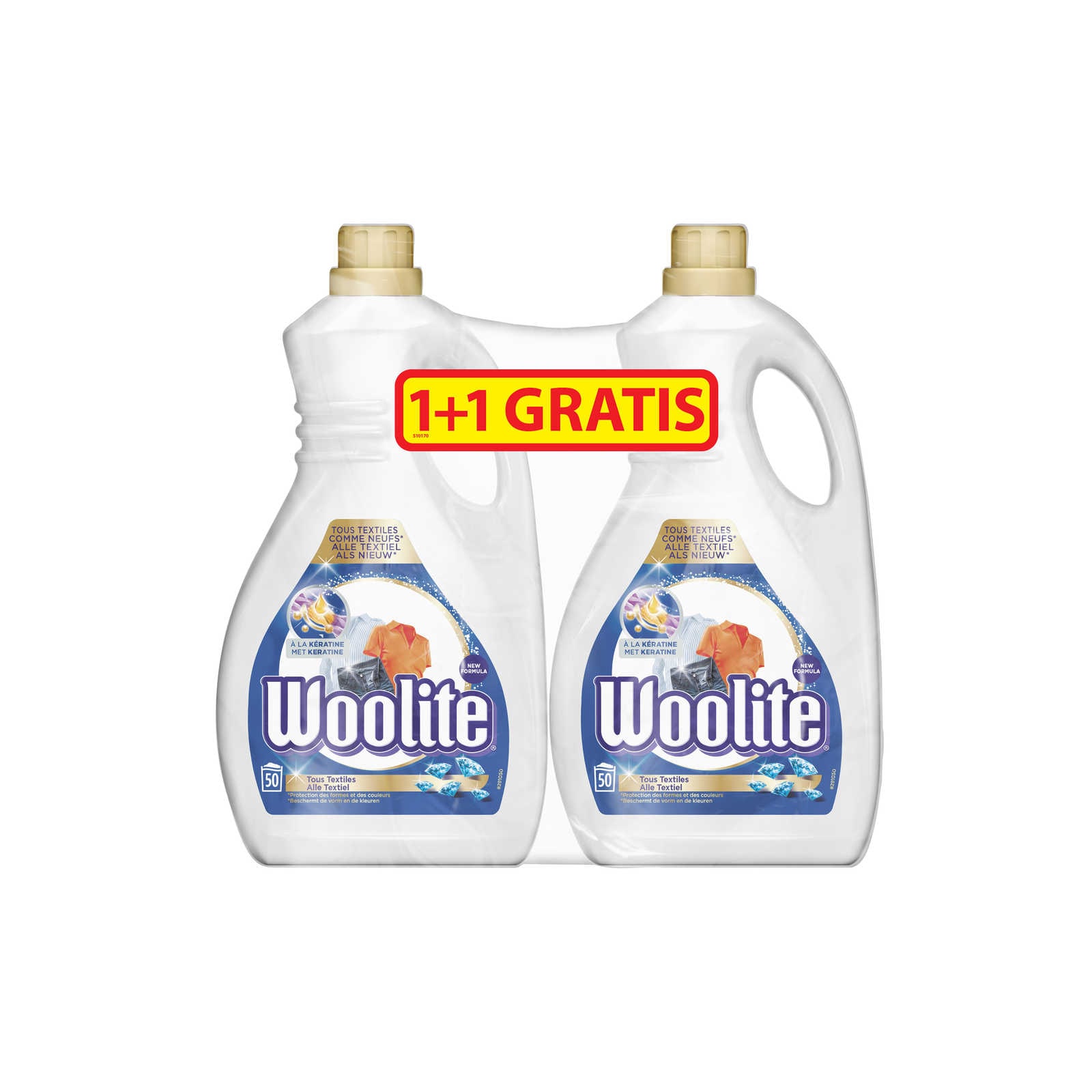 Woolite Wasmiddel Vloeibaar Complete bescherming Keratine 1+1
