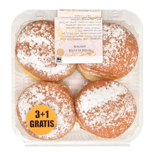 Delhaize | Boules de Berlin 3+1 