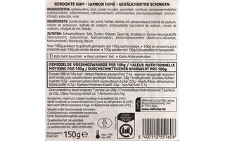 Delhaize | Gerookte Ham 150 gr