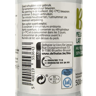 Delhaize | Bio | Melk | Halfvolle | Bio 