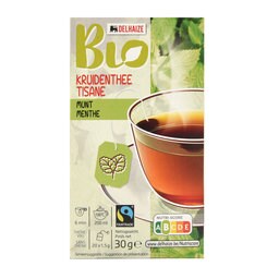 Delhaize | Bio | Kruidenthee | Munt | Zakjes | Fairtrade|Bio 20 x 1,5 gr