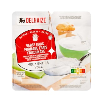 Delhaize | vers kaas natuur op een laagje slagroom 
