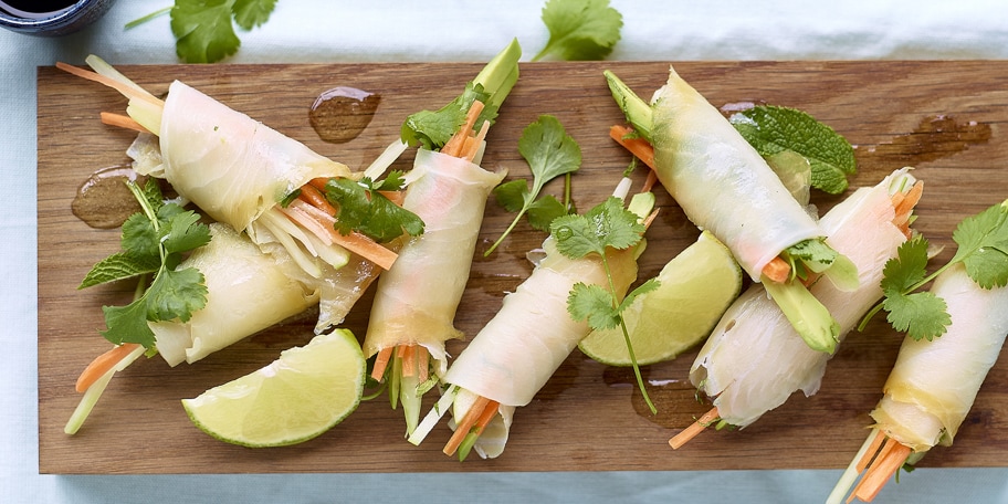 Spring rolls van heilbot