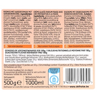 Delhaize | Roomijs | Aardbei 