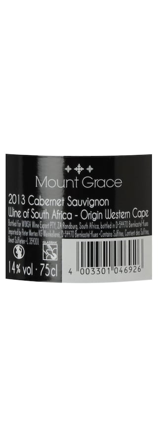 Afrique du Sud - Zuid-Afrika | Western Cape | Mount Grace Cabernet Sauvignon / Merlot 