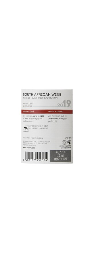 Afrique du Sud - Zuid-Afrika | Western Cape | RSA Merlot / Cabernet Sauvignon Rood 