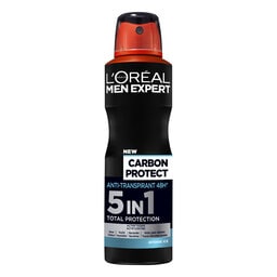 Déodorant | Spray | Homme | Carbon protect | 150ML | 5en1