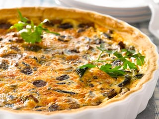 Quiche aux champignons des bois et au parmesan