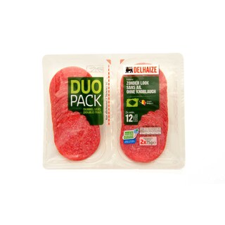 Delhaize | Salami | Sans ail | Tranches 