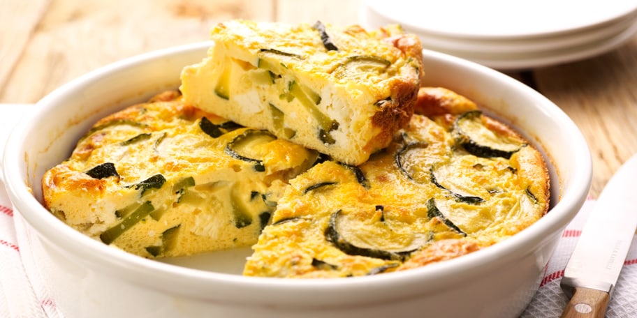 Frittata met courgettes en feta