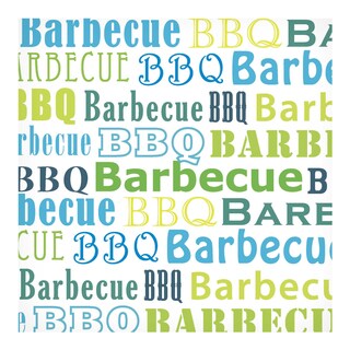 Happy Paper | Serviettes | BBQ Type turquoise | 33cm 