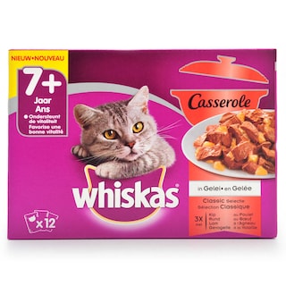 Whiskas | Aliment chat | Casserole 7+ | Classique 