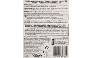 Delhaize | Salame milano 100 gr