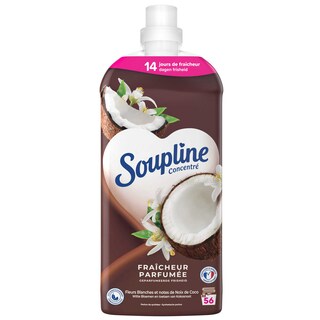 Soupline | Adoucissant | Concentré | Fraîcheur parfumée | Coco | 1,2L | 56DS | 2+1 