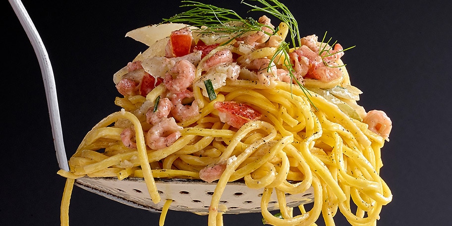 Pâtes aux crevettes et au fenouil