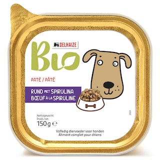 Delhaize | Bio | Aliment Chiens | Pate | Boeuf | Bio 