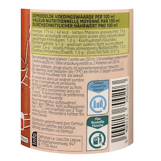 Delhaize | Bio | Soupe | Tomate | Mozzarella | Bio 48 cl