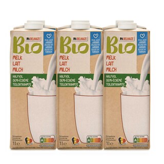 Delhaize | Bio | Lait | Demi-écrémé | Bio 6 x 1 l