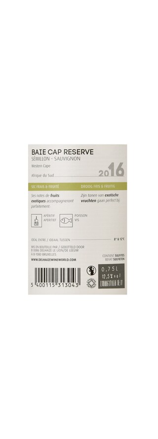 Afrique du Sud - Zuid-Afrika | Western Cape | Baie Cap Semillon Sauvignon Blanc 