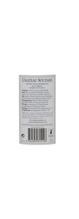 France - Frankrijk | Bordeaux - Haut Médoc | Château Soudars 2015 Red 