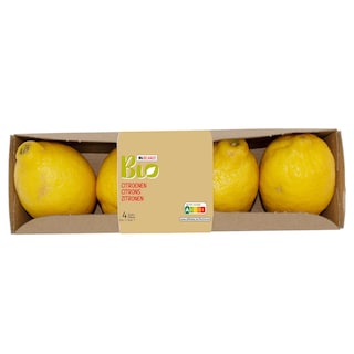 Delhaize | Bio | Citroenen 4 stuks | Bio 500 gr