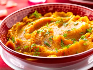 Purée de patates douces au cumin