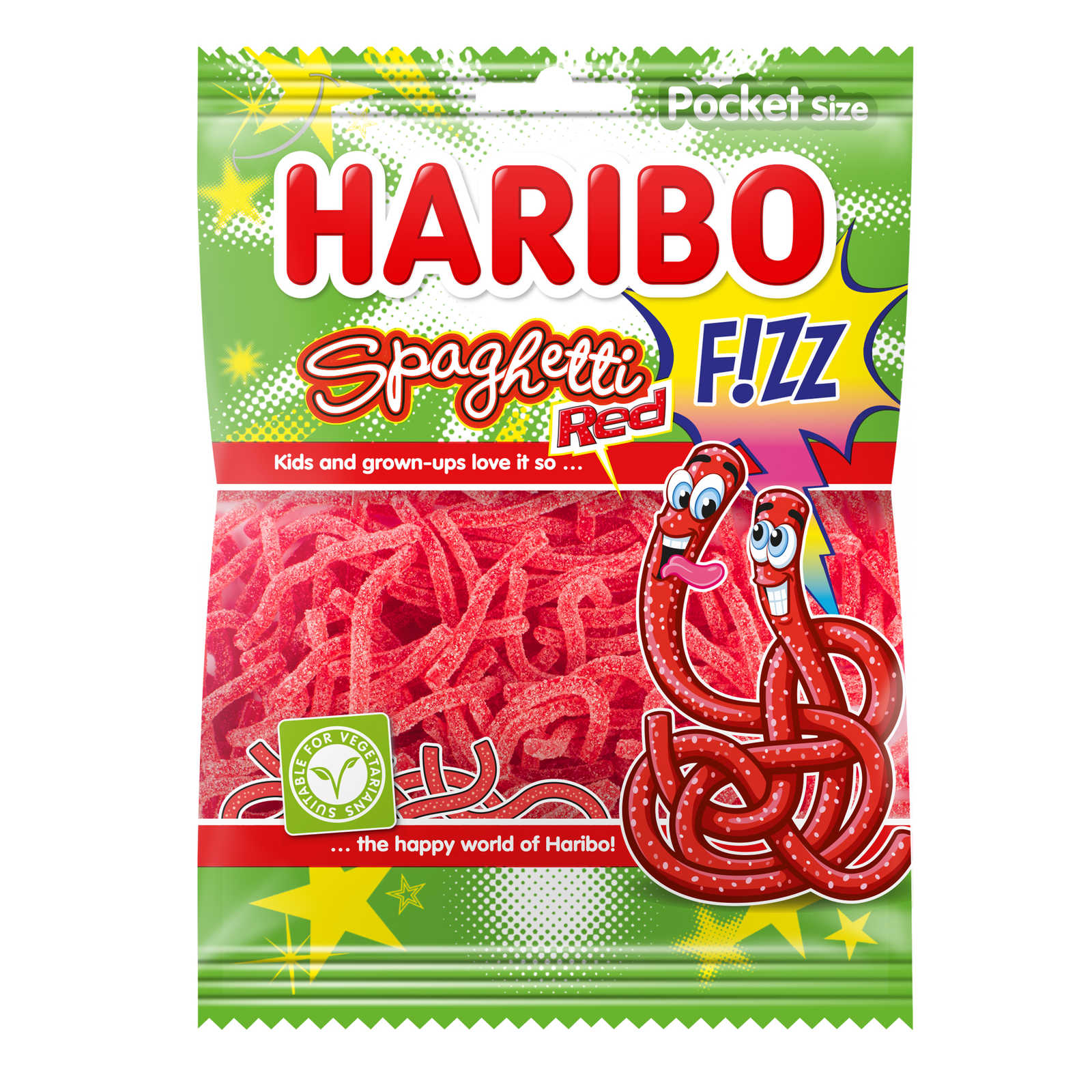 Haribo Snoepjes Spaghetti Red Fzz 70 Gr Delhaize 5472