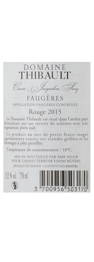 France - Frankrijk | Midi de la France - Faugères | Domaine Thibault Rouge 