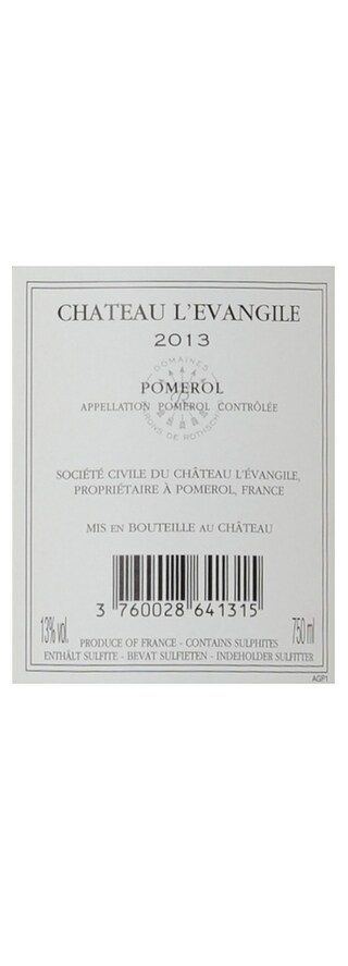 Chateau l'Evangile | Pomerol | 2013 