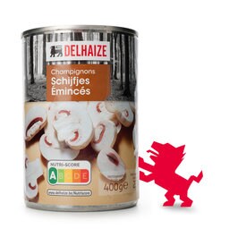 Champignons entiers en conserve