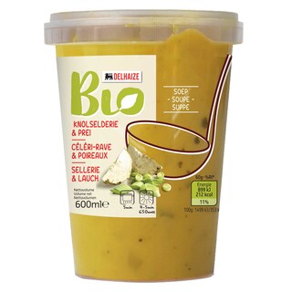 Delhaize | Bio | Soep | Knolselder | Prei | Bio 