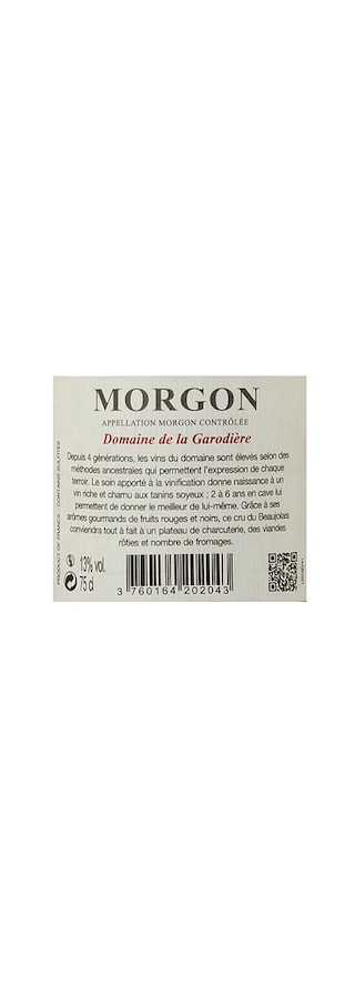 France - Frankrijk | Bourgogne Cru du Beaujolais | Morgon Domaine de la Garodière 2015 Rouge 