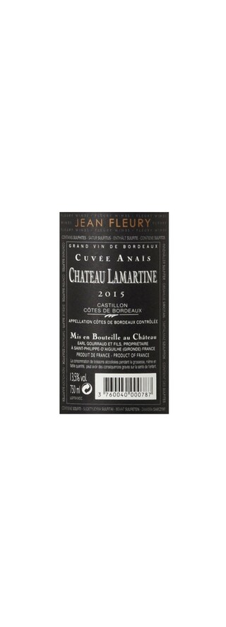 France - Frankrijk | Bordeaux - Castillon Cte Bord | Château Lamartine J.F. Cuvée Anaïs 2015 