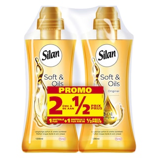 Silan | Adoucissant | Soft & Oils | Original | Or | 2e 1/2 prix 