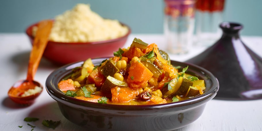 Groentetajine met rozijnen