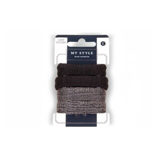My Style | Elastique | Pony | Basic | Noir & gris 