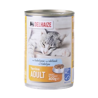 Delhaize | Aliment chat | Terrine | Adult | Cabillaud 