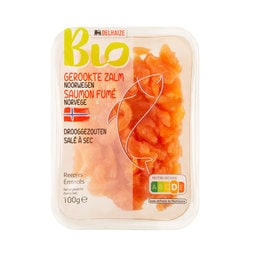 Delhaize | Bio | Zalmreepjes | Gerookt | Bio 