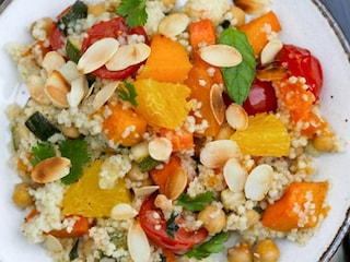 Couscous crémeux avec butternut et orange