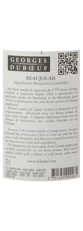 France - Frankrijk | Bourgogne - Beaujolais | Beaujolais Georges Duboeuf Rouge 