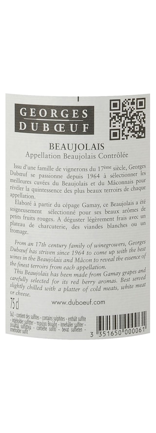 France - Frankrijk | Bourgogne - Beaujolais | Beaujolais Georges Duboeuf Rouge 