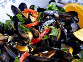 Moules à l’orange