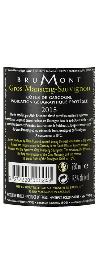 France - Frankrijk | Sud-Ouest - Gascogne | La Gascogne d'Alain Brumont Sauvignon/Gros Manseng 