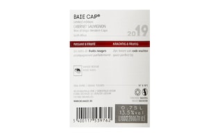 Afrique du Sud - Zuid-Afrika | Western Cape | Baie Cap LTD ED Cabernet Sauvignon 19 R 