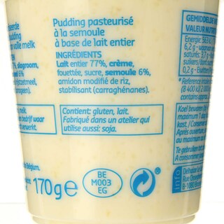 Delhaize | Pudding | Griesmeel | 2+1 gratis 