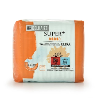 Delhaize | Serviettes hygiéniques | Ultra super+ 