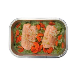 DELHAIZE | ZALMFOREL MET GRoeNTEN 